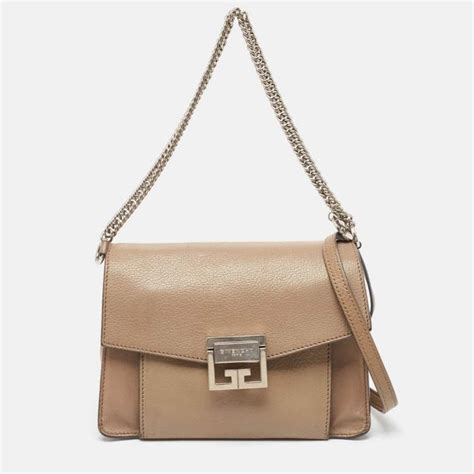 givenchy gv3 small beige|Givenchy Two Tone Beige Leather Small GV3 Shoulder Bag.